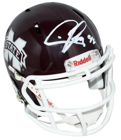 CHRIS JONES AUTOGRAPHED MISSISSIPPI STATE BULLDOGS SPEED MINI HELMET JSA