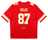 Chiefs Travis Kelce Signed Red Nike Game Jersey w/ SB LVIII Patch BAS Witnessed