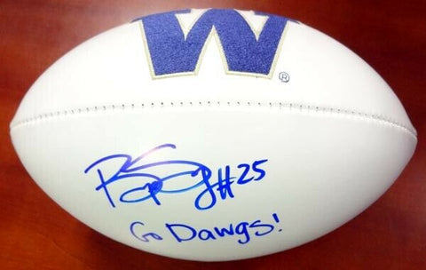 BISHOP SANKEY AUTOGRAPHED SIGNED LOGO FOOTBALL WASHINGTON GO DAWGS! MCS 73082