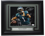 Jalen Hurts Signed Framed Eagles 8x10 Football Spotlight Photo JSA