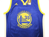 WARRIORS KEVIN DURANT AUTOGRAPHED BLUE ADIDAS JERSEY L BECKETT 212184