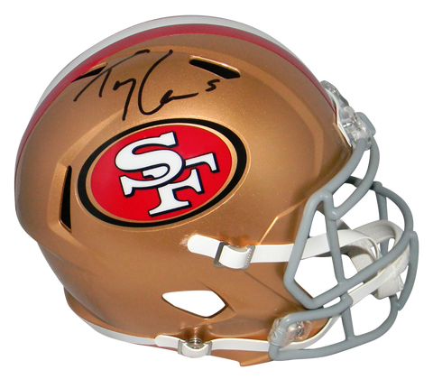 TREY LANCE AUTOGRAPHED SAN FRANCISCO 49ERS FULL SIZE SPEED HELMET BECKETT