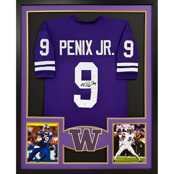 Michael Penix Jr. Autographed Signed Framed Washington Falcons Jersey JSA