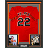 Framed Autographed/Signed Jim Palmer 33x42 Baltimore Orange Jersey Beckett COA