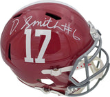 DEVONTA SMITH AUTOGRAPHED ALABAMA FULL SIZE SPEED REPLICA HELMET BECKETT 189554