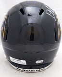 DAVID OJABO AUTOGRAPHED RAVENS BLACK FULL SIZE SPEED HELMET BECKETT QR 206131