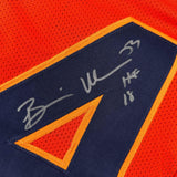 Autographed/Signed Brian Urlacher HOF 18 Chicago Orange Retro Jersey Beckett COA