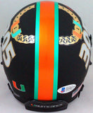 Ray Lewis Autographed Miami Hurricanes "305" Schutt Mini Helmet- Beckett W Auth