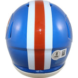 Bo Nix Autographed/Signed Denver Broncos TB Mini Helmet Beckett Witness 49620