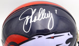 John Elway Autographed Blue Full Size Authentic Helmet Broncos Beckett BL65388