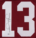 Tua Tagovailoa Signed Alabama Crimson Tide Jersey (Beckett) 2020 #5 Pk/ Miami QB