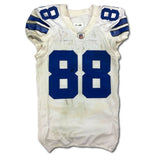 Cowboys Dez Bryant Game Worn White Reebok Road Jersey 12/4/2011 Photo Matched