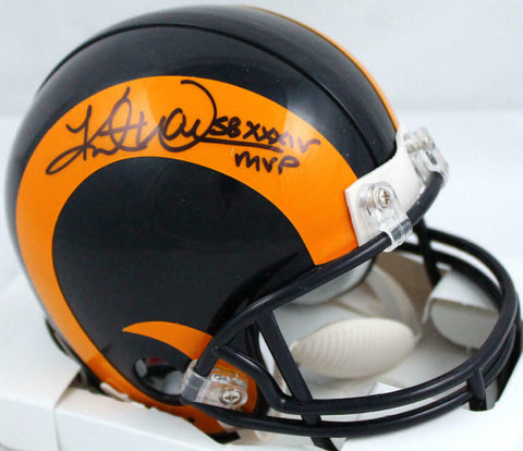 Kurt Warner Signed St. Louis Rams 81-99 TB Mini Helmet w/SB MVP-Beckett W Holo