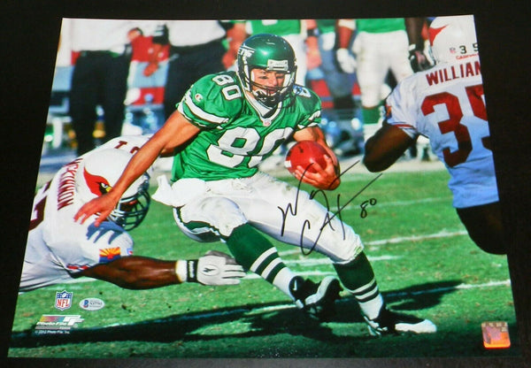 WAYNE CHREBET AUTOGRAPHED SIGNED NEW YORK JETS 16x20 PHOTO BECKETT