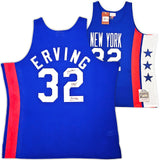 ABA NETS JULIUS DR. J ERVING AUTOGRAPHED AUTHENTIC M&N 1973 JERSEY XXL BECKETT