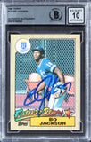 Royals Bo Jackson Authentic Signed 1987 Topps #170 Card Auto 10! BAS Slabbed