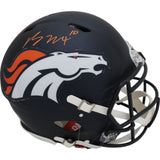 Bo Nix Autographed/Signed Denver Broncos Authentic 2024 Spd Helmet Beckett 47535