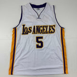 Autographed/Signed Robert Horry Los Angeles LA White Jersey Beckett BAS COA