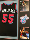 FRAMED MIAMI HEAT JASON WILLIAMS AUTOGRAPHED SIGNED MIAMI VICE JERSEY PSA COA