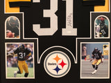 FRAMED DONNIE SHELL AUTOGRAPHED SIGNED PITTSBURGH STEELERS JERSEY JSA COA