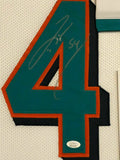 Zach Thomas Signed Dolphins 35x43 Framed Jersey (JSA COA) 7xPro Bowl Linebacker