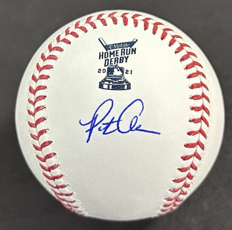 Pete Alonso Signed MLB 2021 Home Run Derby Logo Baseball Mets Auto Fanatics MLB