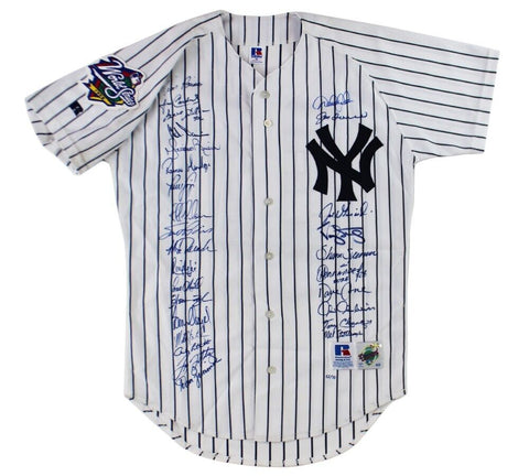 1998 New York Yankees Team Signed Russell LE Jersey - Jeter, Torre, Raines