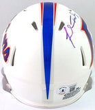 Fred Taylor Autographed Gators White 2015 Speed Mini Helmet Insc- Beckett W*Blue