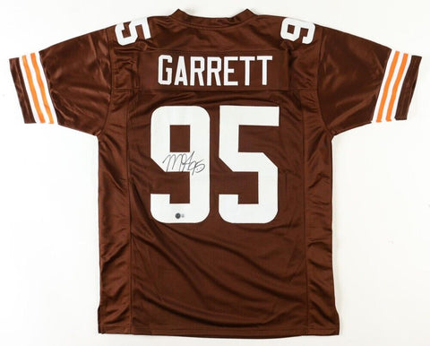 Myles Garrett Signed Cleveland Browns Jersey (Beckett) 2017 #1 Overall Draft Pck