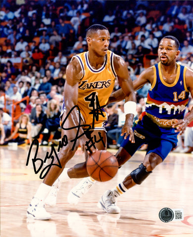 BYRON SCOTT AUTOGRAPHED 8X10 PHOTO LOS ANGELES LAKERS BECKETT BAS QR 230672