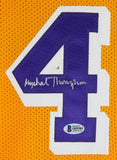 Mychal Thompson Signed Los Angeles Lakers Jersey (Beckett COA) #1 Pick 1978 Drft