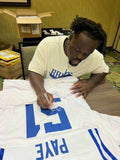 Kwity Paye Autographed/Signed Pro Style White XL Jersey Beckett 39000