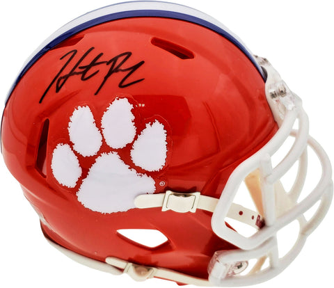 HUNTER RENFROW AUTOGRAPHED CLEMSON ORANGE SPEED MINI HELMET BECKETT 191546