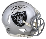 Raiders Josh Jacobs Authentic Signed Speed Mini Helmet w/ Case BAS Witnessed