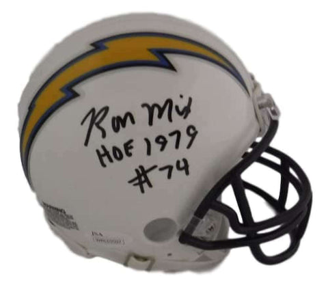 Ron Mix Autographed/Signed San Diego Chargers Mini Helmet HOF 1979 JSA 20024