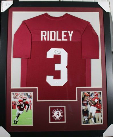 CALVIN RIDLEY (Alabama crimson TOWER) Signed Autographed Framed Jersey JSA