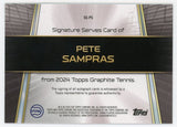 2024 Topps Graphite Tennis Signature Serves Pete Sampras Auto Green /75