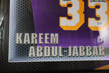 Kareem Abdul-Jabbar Lakers Signed Mitchell & Ness Jersey Lighted Frame -Tri Star