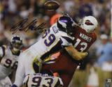 Jared Allen Autographed Vikings 16x20 Sack Photo- Beckett W Hologram