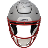 Tom Brady Autographed New England Patriots SpeedFlex Helmet Insc Fanatics 46982