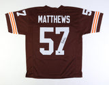 Clay Matthews Jr. Signed Cleveland Browns Jersey (Beckett) 4xPro Bowl Linebacker