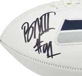 BYRON MURPHY II AUTOGRAPHED SEATTLE SEAHAWKS WHITE LOGO FOOTBALL MCS HOLO 235604