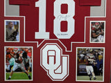 FRAMED OKLAHOMA SOONERS JASON WHITE AUTOGRAPHED SIGNED JERSEY PSA COA