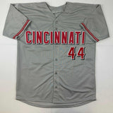 Autographed/Signed Elly De La Cruz Cincinnati Grey Baseball Jersey Beckett COA