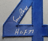 CHICAGO CUBS ERNIE BANKS AUTOGRAPHED FRAMED GRAY JERSEY "HOF 77" BECKETT 202410