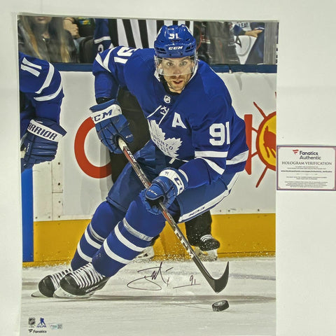 Autographed/Signed JOHN TAVARES Toronto Maple Leafs 16x20 Photo Fanatics COA