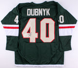 Devan Dubnyk Signed Minnesota Wild Jersey (Beckett) 14th overall, 2004 NHL Draft