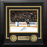 James Van Riemsdyk Goal Autographed Boston Bruins 8x10 Framed Photo JSA PSA Pass