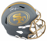 49ers Frank Gore Signed Slate Full Size Speed Rep Helmet W/ Case BAS Witnessed