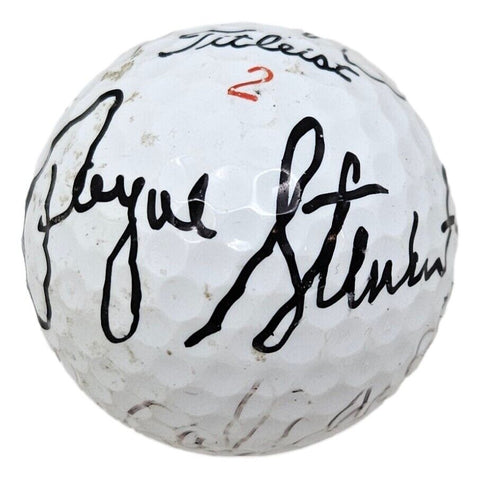 Stewart Faldo Strange Calcavecchia Signed Titleist 2 Golf Ball BAS LOA